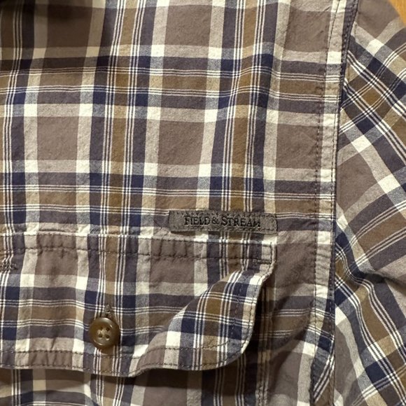 Field & Stream Shirt Mens Plaid Long Sleeve Collared Button Down with Swiss tabs - Picture 9 of 10